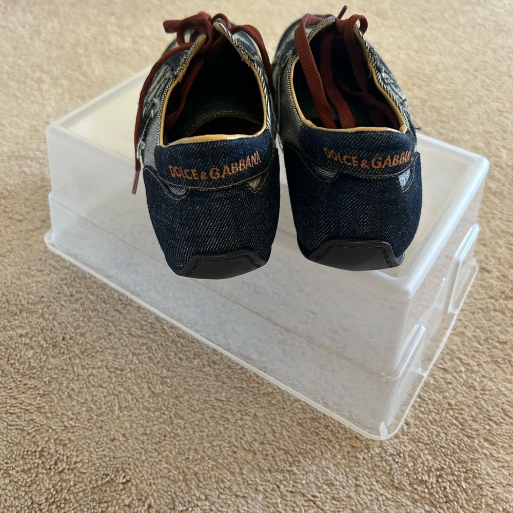 Dolce & Gabbana Blue and Brown Sneakers